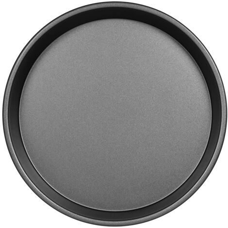 Plaque pizza ronde antiadhésive 18 cm acier carbone, pour four maison. Cuisson homogène, antiadhérente, facile à nettoyer, pâte croustillante.