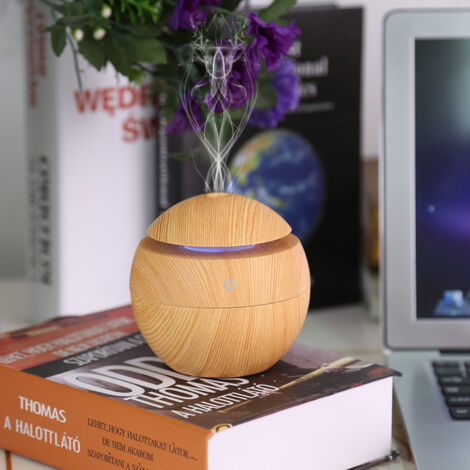 Humidificateur USB Essential à commande tactile – Diffuseur d'arômes et purificateur d'air combiné, éclairage LED jaune doux, design moderne épuré, déco intérieur, cadeau cosy Fête des Mères (1/5)