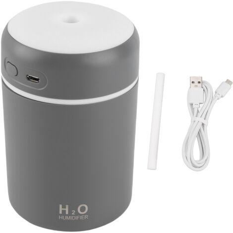 Mini humidificateur voiture USB gris – Éclairage LED, diffuseur parfum silencieux, anti-haleine sèche, cadeau Fête des Mères malin (1/5)
