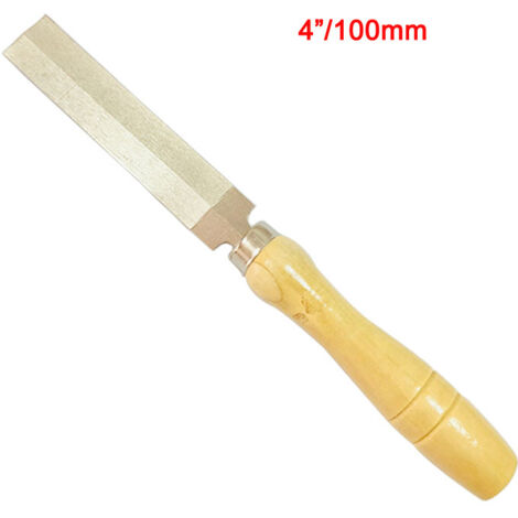 Lime plate diamantée universelle carbone – manche bois abrasif, pour jardinage métal et affûtage outils (1/5)