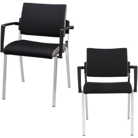 bümö Konferenzstühle Besucherstühle (2er-Set)     Schwarz (1/5)