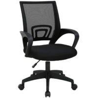 DASCK - Sedia da Ufficio in Maglia Altezza Regolabile per Lavoro Sedia Scrivania Ergonomica Girevole - Piede Nero