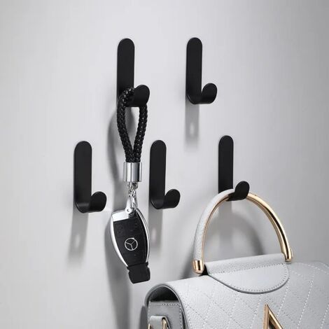 12 Crochets Adhésifs Transparents Sans Perçage Pour Rideaux, Porte-serviettes Salle Bain, Cuisine