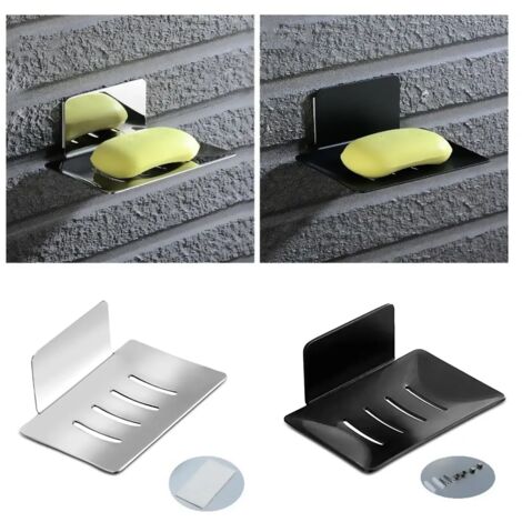 Porte-Savon Magnétique Avec Ventouse - Support Mural Invisible Sans Percage - Pour Salle De Bain, Douche, Évier - Supporte Jusqu'à 200g