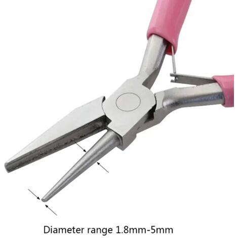 LEONTOOL Mini Pince à Bec Courbé Avec Mâchoires Lisses, Outil Rose De 12,7 Cm Pour La Fabrication De Bijoux Pour Femmes