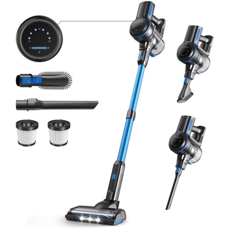 Aspirateur balai sans fil 265 W – Aspiration 26 kPa – Autonomie 45 min – Moteur brushless – Filtration HEPA 5 étages – Pour poils d'animaux et sols durs – Inse (1/5)
