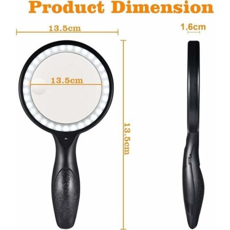 Loupe Grossissante À Main Loupe, Loupe De Lecture, Loupe Avec Lumière