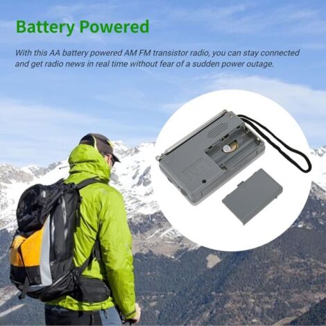 Radio Portable AM/FM Fyrdyn - Design Rétro, Réglage à Aiguille, Haut-parleur Intégré - Piles Incluses, Pour Maison, Voyage, Voiture - 13x3,2x6,9 Cm