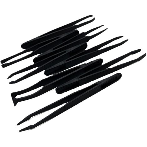 Lot De 8 Brucelles Antistatiques En Plastique Noir 5mm - Uxcell - Neuf Pour électronique