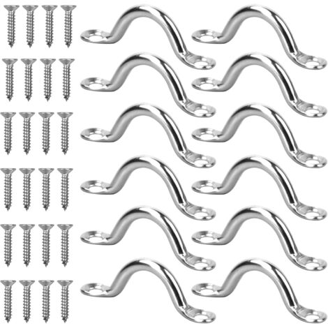 30 Pièces Pontets Inox Œillets + Vis – Accessoires De Gréement Pour Kayak, Canoë, Bateau