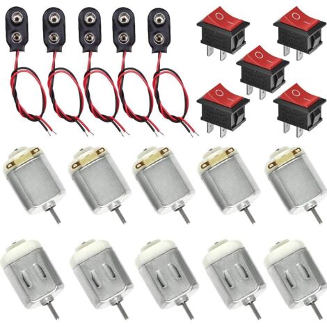 Lot De 10 Mini Moteurs électriques 130 – 3V/6V DC – 19500 Tr/min – DIY, Robots, Voitures RC, Expériences Scientifiques