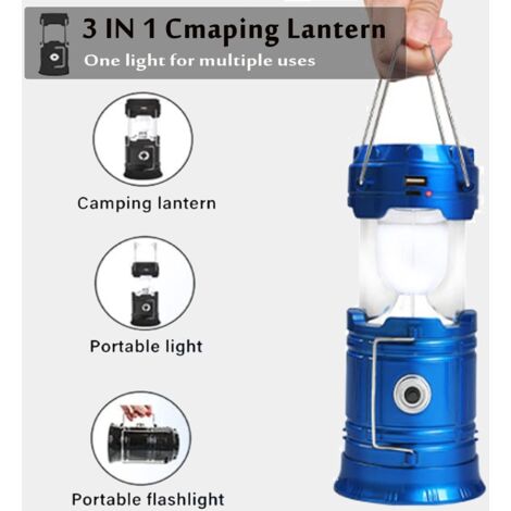 Lanterne De Camping Rechargeable TSUINZ – Lampe Torche LED Blanche, étanche IP65, USB