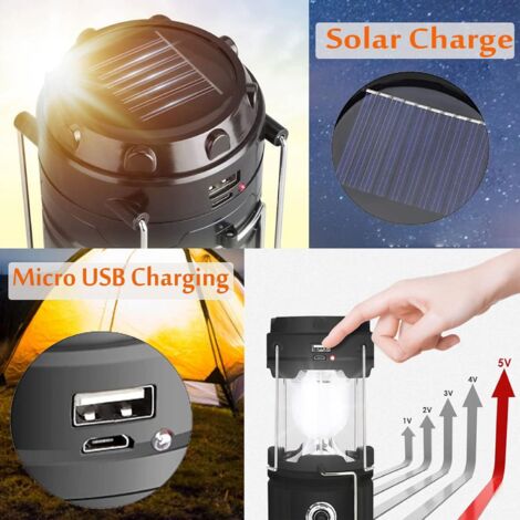 Camping Extérieur Lumière LED Rétro Cheval Lanterne Portable Tente Lumiere Portable Usb Rechargeable Camping Lumiere Ly02 Noir 94948960