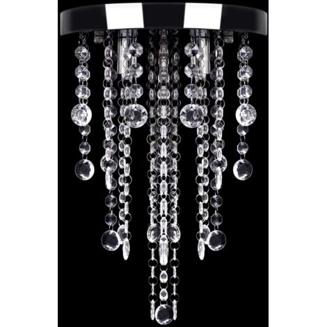 Lustre Cristal Acrylique 3 Lumières - Mini Lustre Moderne Avec Chaîne Réglable, Élégant Plafonnier En Cristal Pour Salle à Manger, Chambre, Salon Ou Dressing