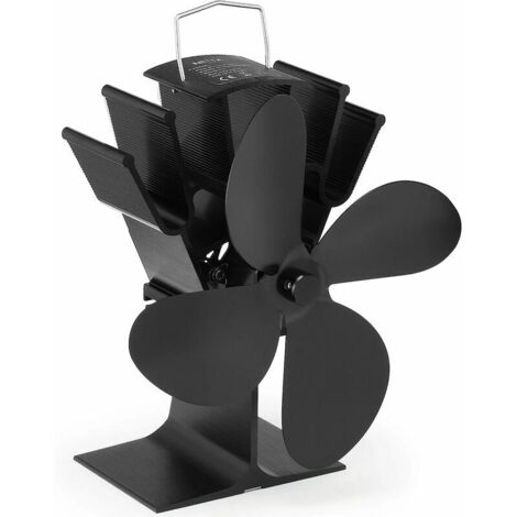 Ventilateur pour foyer de poêles à bois, fonctionnement sans électricité, 4 Flügel (1/5)