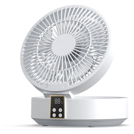 Ventilateur de table silencieux ultra puissant – 1000mAh rechargeable – Oscillation 120° – 3 vitesses réglables – Télécommande avec minuterie