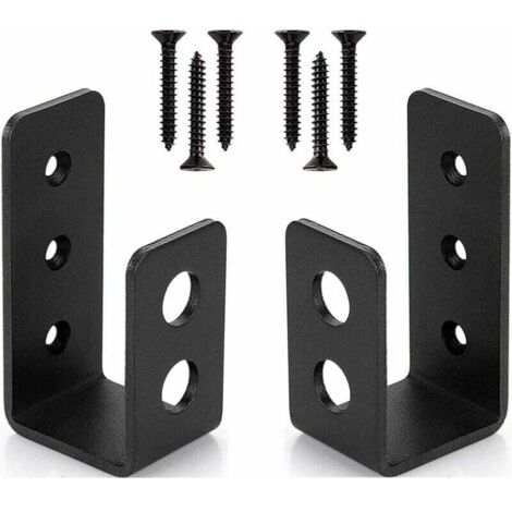 Support de porte en acier robuste Ulisem2-Pack pour portes 2 x 4, barre de sécurité en U (1/5)