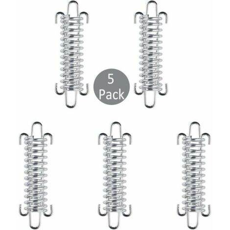 Fixations d'ombrage de Voile, 5 Pcs Boucle de Corde de Ressort de Tente en Acier Inoxydable, Kit de Fixation pour Voile de Jardin, Kit de Fixation Voile d'ombrage, Kit de Fixation de Voile Solaire (1/5)