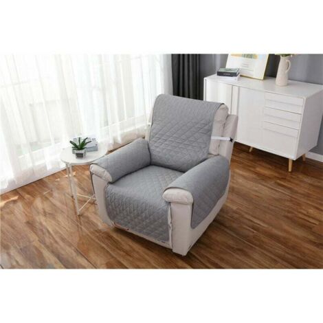 Housse De Fauteuil 1 Place 53x190cm Avec Poche - Protection Antidérapante Pour Canapé Et Chaise