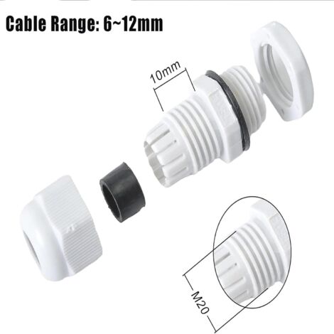 Lot de 40 presse-étoupes M12 M16 M20 M24 M32 - Passe-câbles Lot de 40 presse-étoupes M12 M16 M20 M24 M32 - Passe-câbles