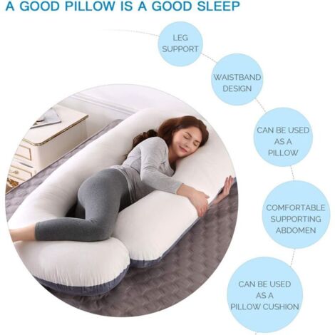 Housse de coussin en forme de V pour grossesse, maternité, soins orthopédiques, allaitement (noir