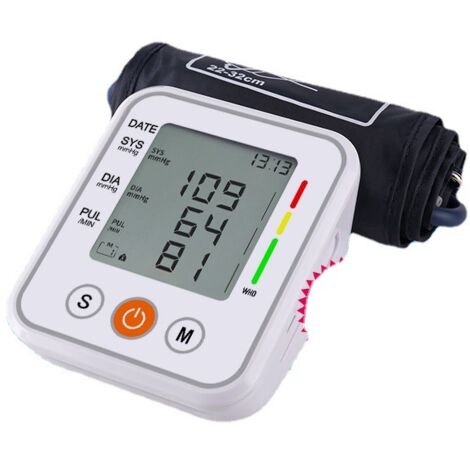Tensiomètre électronique à domicile, moniteur de bras anglais, instrument de pression artérielle