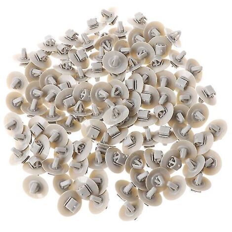 Crea – Lot de 100 clips de garniture en plastique pour Renault Trafic – Fixation moulure porte – Diamètre 20mm – Couleur gris