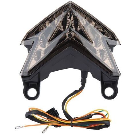Moto LED feu arrière lampe frein clignotant feu arrière pour Kawasaki Z800 2013 2014 (noir) (1/4)