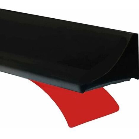 2m Noir Barriere Douche Et Système De Rétention Silicone,Anti Débordement Seuil De Douche Barrage D'eau En Caoutchouc Autocollante,Joint Porte Etanche Pour Sol De Salle De Bain (1/4)