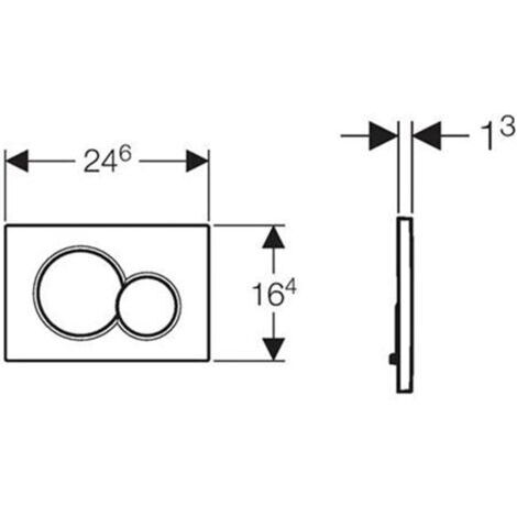 Plaque de Déclenchement Compatible avec Geberit Sigma 01, UP320,UP300, UP720, Plaque de Déclenchement avec Cadre de Montage, Pièces de Rechange pour Chasses D'eau