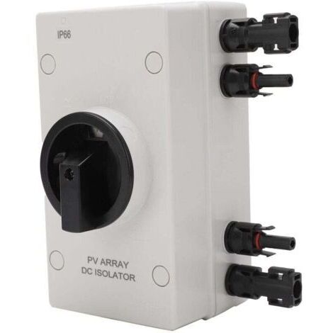 1000V 32A Solaire PV DC Isolateur Disconnect Switch, IP66 Système Solaire Imperméable Combiner Box Solaire Isolateur PV pour RV, Bateaux, Système D'alimentation Solaire (1/5)