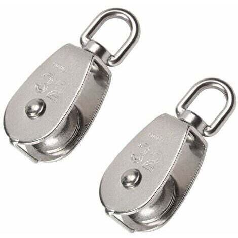 32-mm-Einzelrolle aus Edelstahl 304, Tragfähigkeit: 250 kg, silber (1/4)