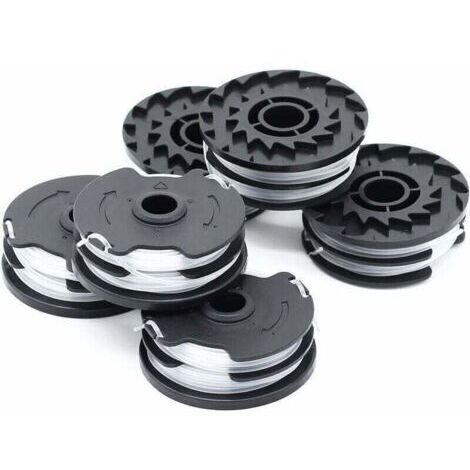 Lot de 6 Bobines de Fil de Rechange pour Débroussailleuse sans Fil LIDL Parkside (PRTA 20-Li, PRT 550, PRT 300) - 1,6 mm, 2 x 4 m (1/4)