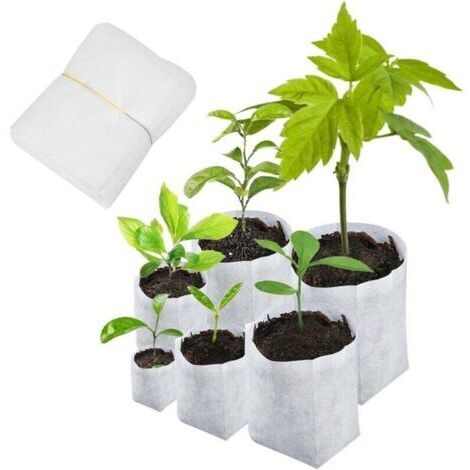 600 sacs de semis biodégradables 6 tailles de sacs de plantation non tissés pour les pommes de terre, les tomates et les plantes de jardin (1/4)