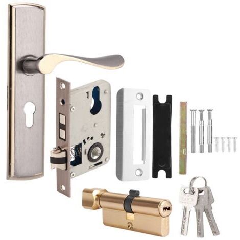 Serrure de porte en aluminium durable pour la sécurité de la maison, chambre à coucher intérieure, salon (1/5)