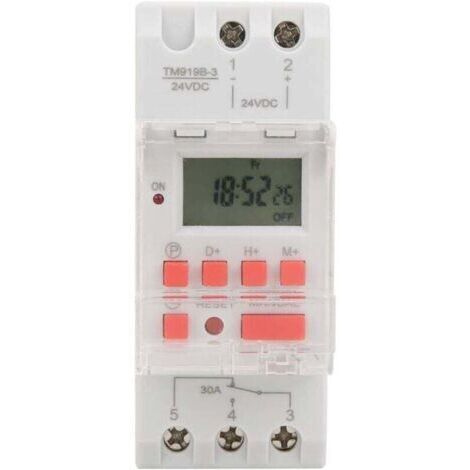 DC 24V 30A Hebdomadaire 12/24hrs Minuterie Interrupteur LCD On Off Contrôle Programmable Relais De Temps, Minuteur (1/5)