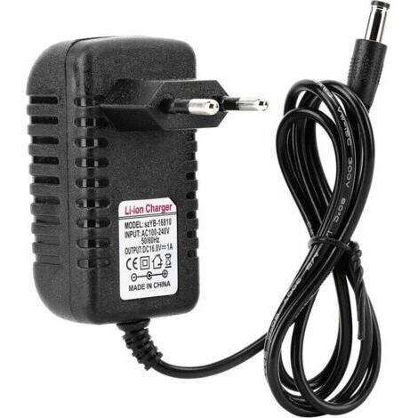Adaptateur de Chargeur Li-ION 16.8V/1A résistant à la Chaleur Adaptateur de Chargeur de Batterie au Lithium d'entrée 100-240V (1/5)