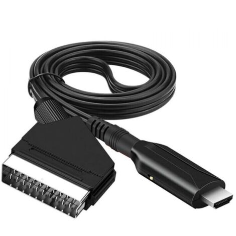 Câble péritel vers HDMI-Adaptateur péritel vers HDMI-Convertisseur audio vidéo péritel tout en un vers HDMI 1080p/720p