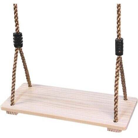 Balançoires en bois pour enfants et adultes, sièges de balançoire en bois réglables, balançoires extérieures, aires de jeux intérieures et extérieures pour enfants et adultes (1/2)