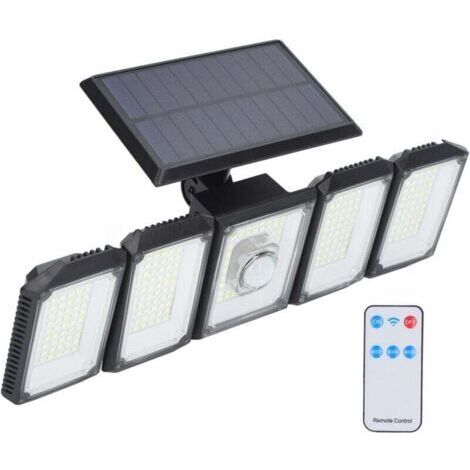 Lampe Solaire Exterieur, Lumière Solaire Extérieure avec Détecteur de Mouvement 300 LED, IP65 Étanche Projecteur Solaire Extérieur (1/5)