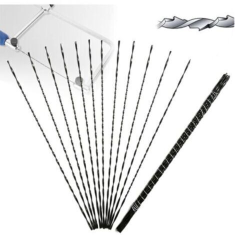 Lot de 12 lames de scie à chantourner – Acier au carbone – Dents en spirale pour coupes fines – Longueur 13cm (1/4)