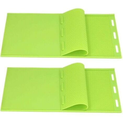 Feuille de Cire d'abeille Moule 2 Pièces 5.4mm Silicone Feuille de Cire d'abeille Moule Cire d'abeille Fondation Presse Moule équipement D'apiculteur (1/5)
