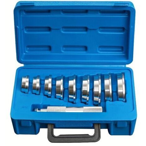 Extracteur de roulements pour automobiles, 10 pièces, presse hydraulique pour machines-outils de pressage et de pressage de roulements de 39,5 à 81 mm, bleu (1/5)