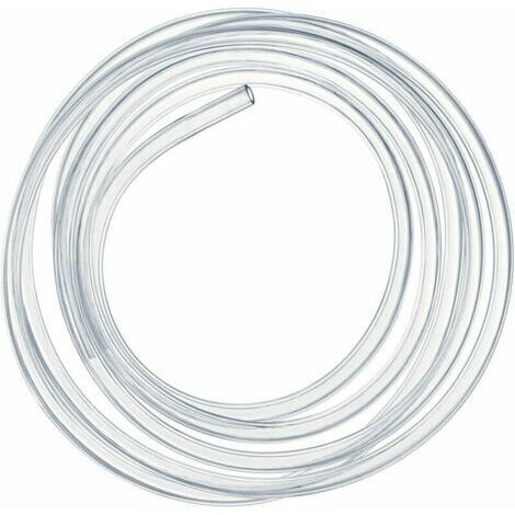 Tuyau souple transparent 2m – PVC flexible pour eau potable, essence, huile – Diamètre intérieur 16mm, extérieur 20mm