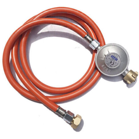Détendeur de gaz, tuyau de gaz 1,50 m, adapté aux bouteilles de propane/butane standards (1/4)