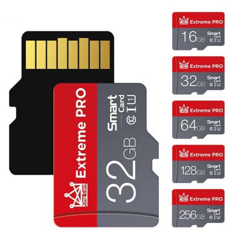Carte micro 32Go- Convient aux caméras de surveillance, aux enregistreurs de conduite, aux téléphones portables et aux tablettes