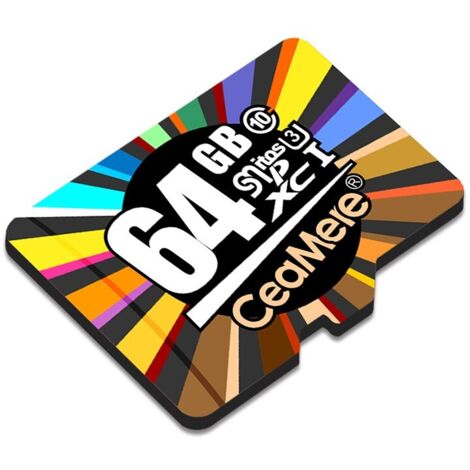 Carte micro 64Go- Convient aux caméras de surveillance, aux enregistreurs de conduite, aux téléphones portables et aux tablettes