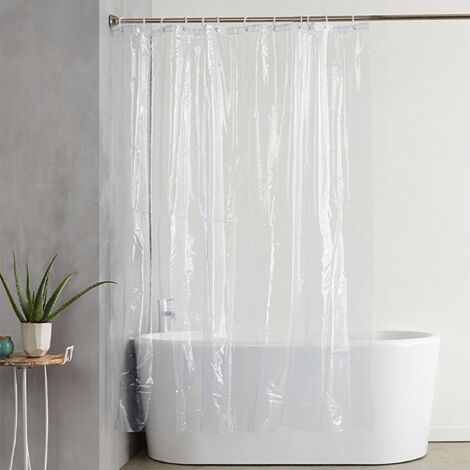 Parapluie de douche, Rideau de douche, Transparent Largeur 200cm, Imperméable, Résistant à la moisissure