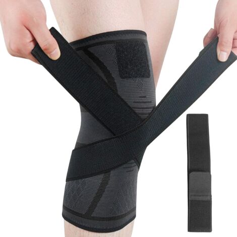 Genouillère, 1 pack élastiques, Respirantes, Antidérapantes, Idéales pour Les Ménisque Déchiré, L'arthrite, ligamentaire endommagé, M (1/5)
