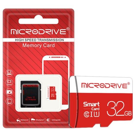 Carte micro 32Go- Convient aux caméras de surveillance, aux enregistreurs de conduite, aux téléphones portables et aux tablettes (1/5)